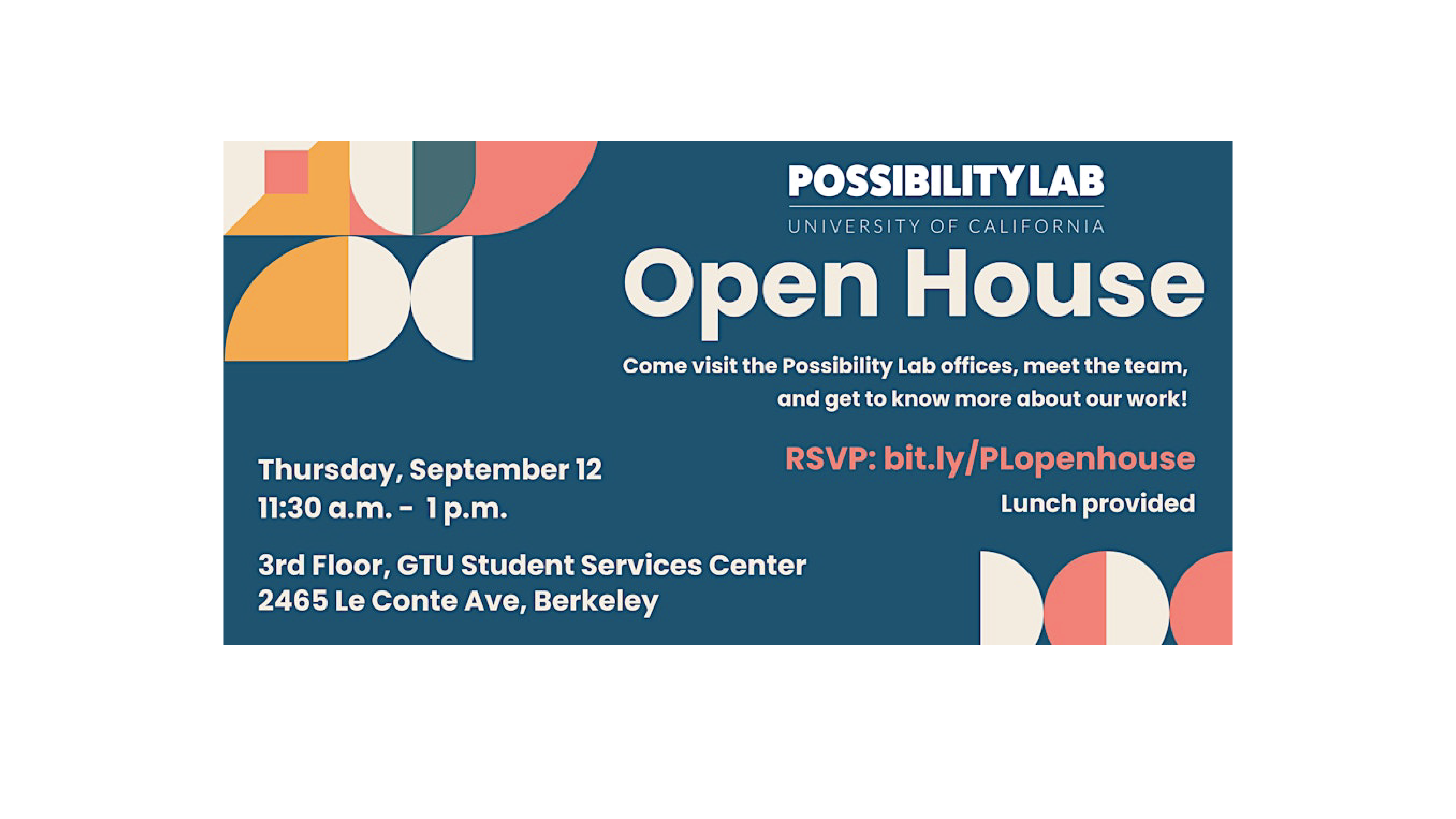 September 12 // Possibility Lab Open House